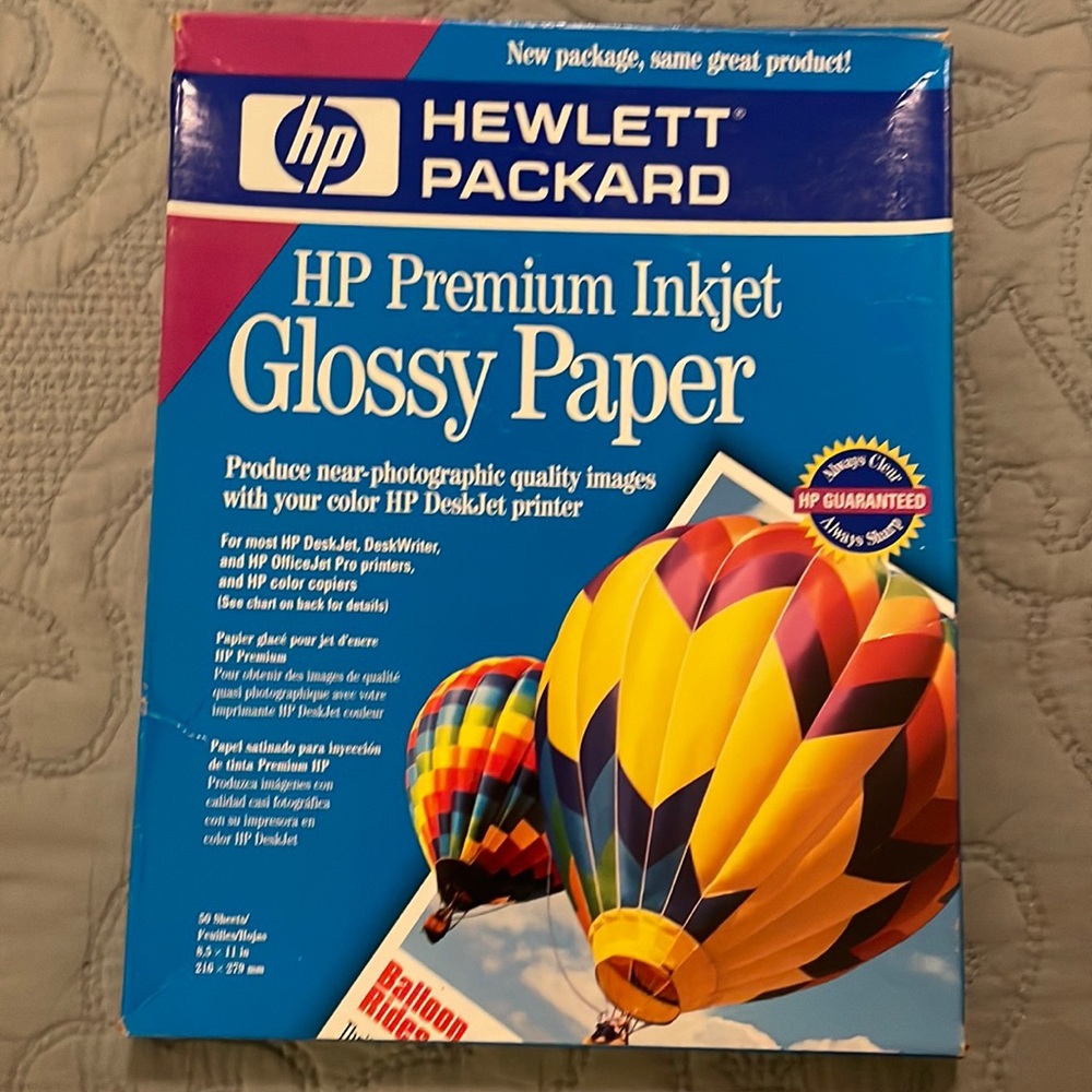 HP 8.5 x 11 Premium Inkjet Glossy Paper